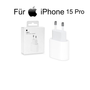 Apple iPhone 15 Pro MHJE3ZM/A Ladegerät 20W USB‑C Power Adapter